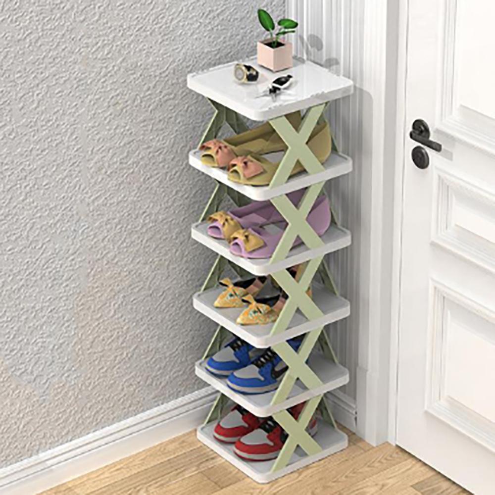 4/6-Layer Shoe Rack Multi Layer Shoes Storage Organizer Removable Space Saving Shoe Shelf Plastic Shoes Cabinets Home Supplies