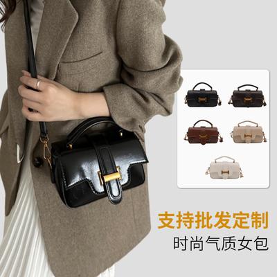 New PU Women's Bag Material Light Luxury Fashion Small Square Bag Messenger Bag Versatile Simple Korean Niche Bag