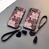 Lily Leopard Print Is Suitable for iPhone 17 European and American Phone Cases, 16/15/14 with Lanyard, iPhone 13/12/11