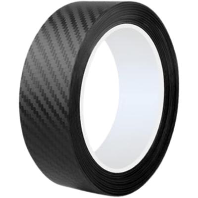 Alpha Depot Nero Opaco Antigraffio Modanatura Bordo Porta Stile Carbonio Pellicola Protettiva per Auto (Larghezza 5cm, Lunghezza 5m)