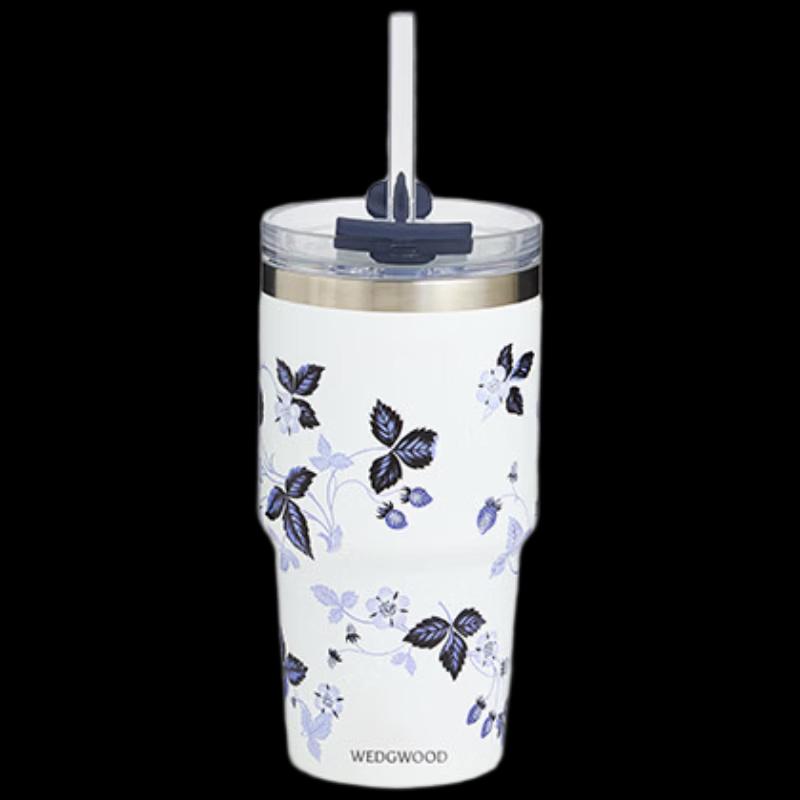 Wedgwood Wild Strawberry or Lucky Finch Insulated Straw Cup, 592ml
