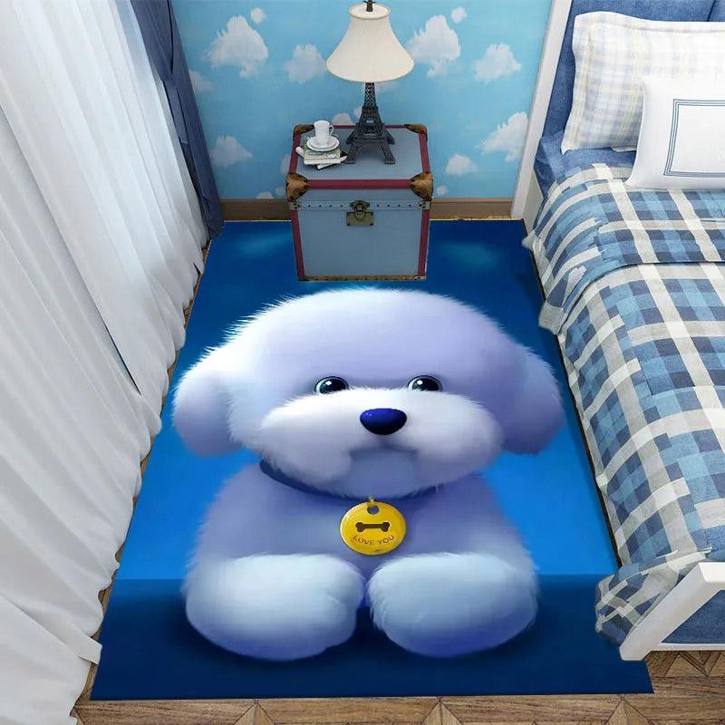 3D Cartoon Floor Mat Bedroom Bedside Carpet Living Room Mat Cute Household Carpet Children's Crawling Mat Door Mats Personalized Indoor Rugs