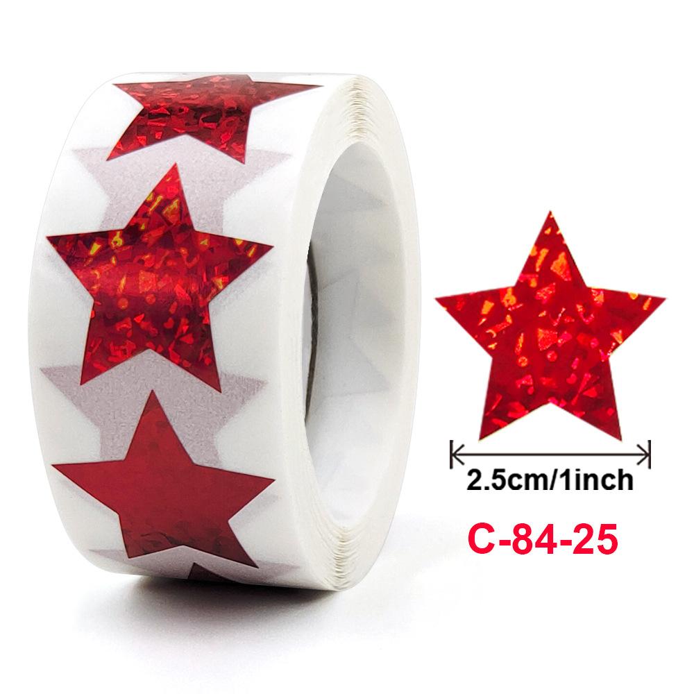 500pcs Colorful Star Adhesive Holographic Star Stickers Scrapbook Sticker Roll Labels For Kids DIY Gift Kids Reward School Craft
