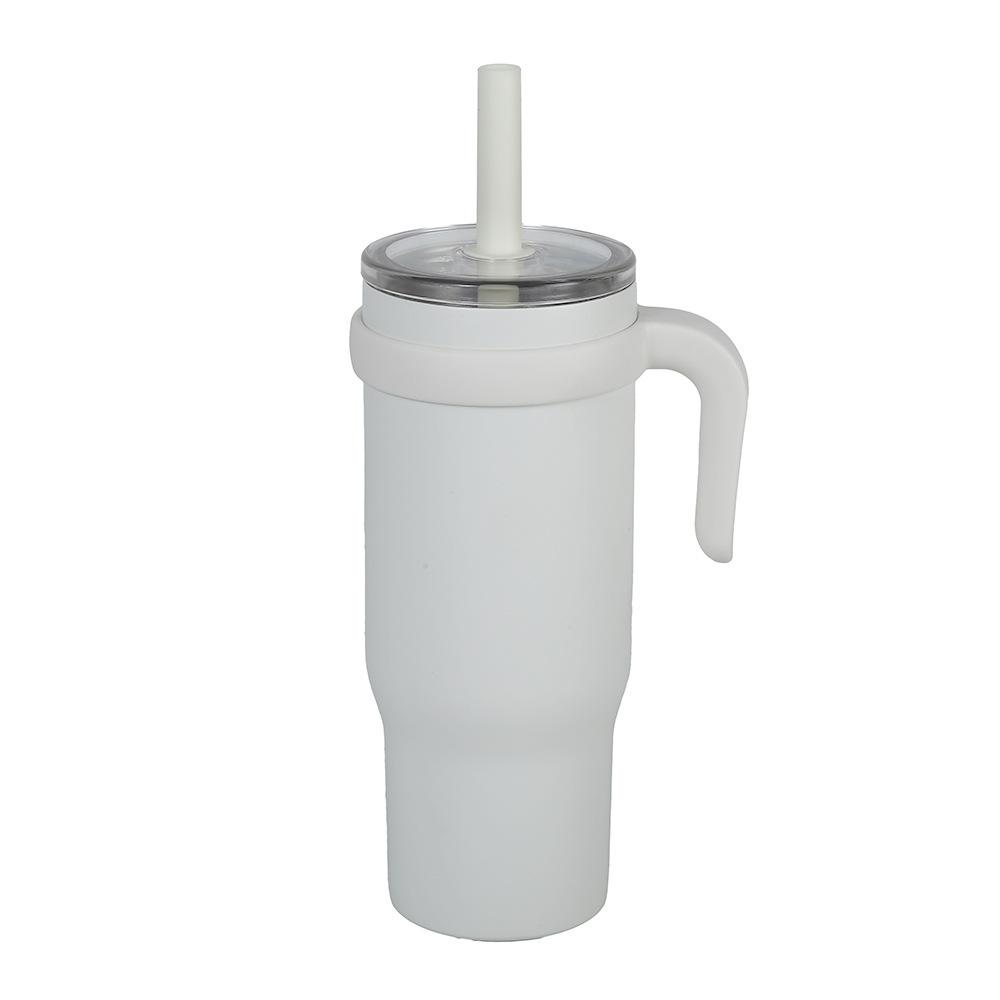 New Stainless Steel Cup With Handle Children'S Straw Cup High Value Vacuum Thermos Cup