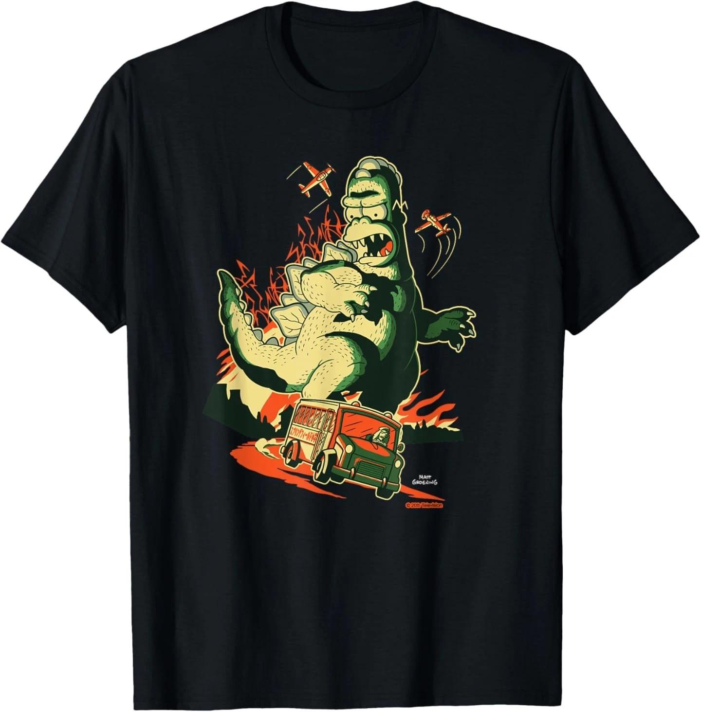 The Simpsons Treehouse of Horror Homerzilla Terror T-Shirt L