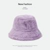 Imitation Rabbit Fur Big Head Circumference Bucket Hat Autumn and Winter Plush Versatile Show Small Face Warm Thickened Fashion Basin Hat