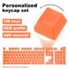 uxcell 108-Key Pudding Keycap Set, OEM Profile, 60% ABS, for Mechanical Keyboard Layouts, Orange, Double Shot