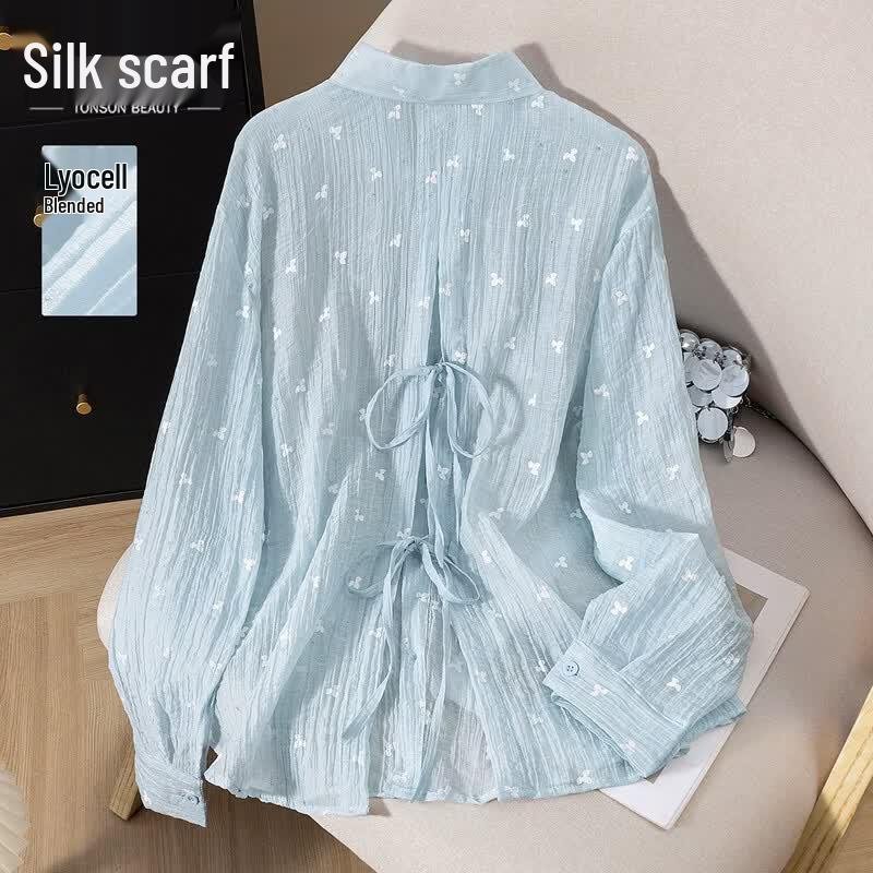 Sybilla Women s Lyocell Blend Loose Lapel Shirt M