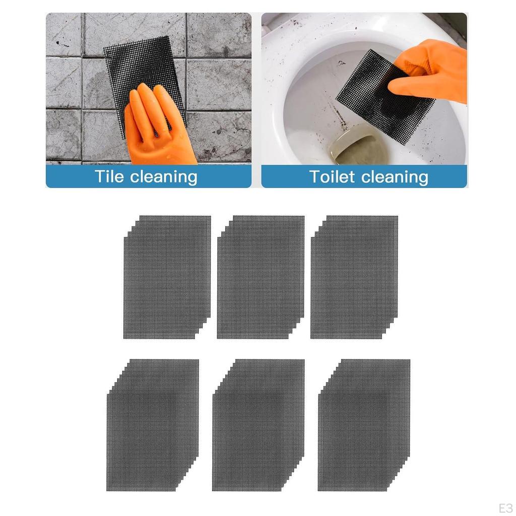 Toilet Cleaning Screens Hard Water Remove Pads Mesh Pad Flexible Convenient Scrubbing 5.5 x