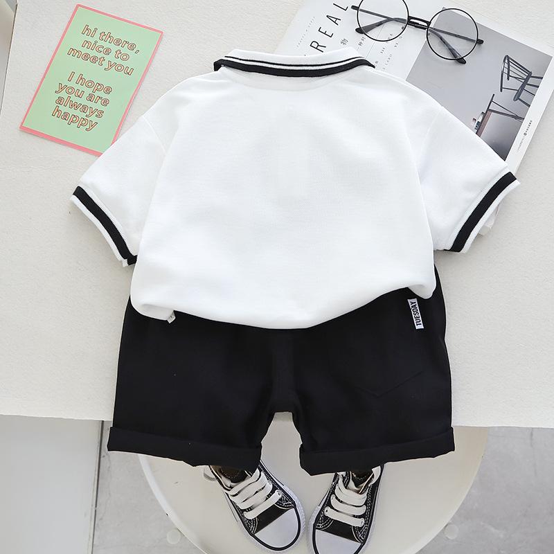 Summer Children's Polo Shirts T Shirts Short Sleeved Shorts Boys Set Children
