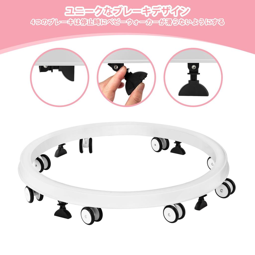 Uuoeebb Baby Foldable Baby Height Rollover Meal Plate Baby Baby Baby Products Walker, Walker, Adjustable, Prevention, Fixed, Included, Handcart,