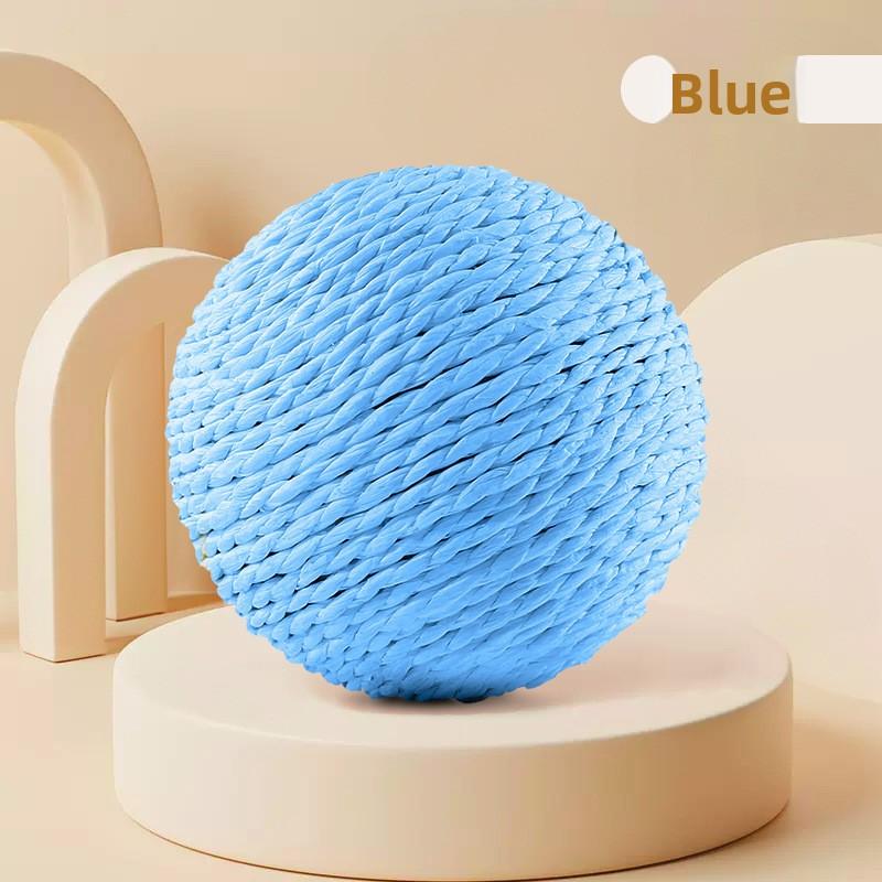 Cat Toy Sisal Ball Oversized Cat Teaser Chew Toy Durable and Bite-resistant Sound-producing Ball for Cats and Pets.