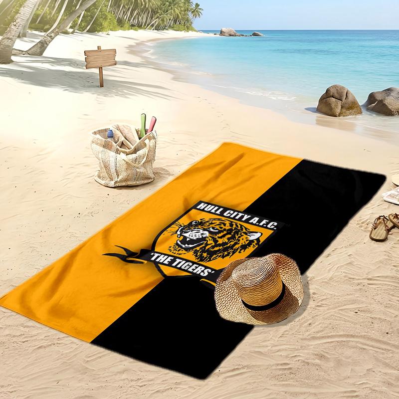 Hull FC Aufdruck Strandtuch Weich Tragbar Schnell?Trockenes Handtuch für Pool Sommerurlaub Outdoor Sport