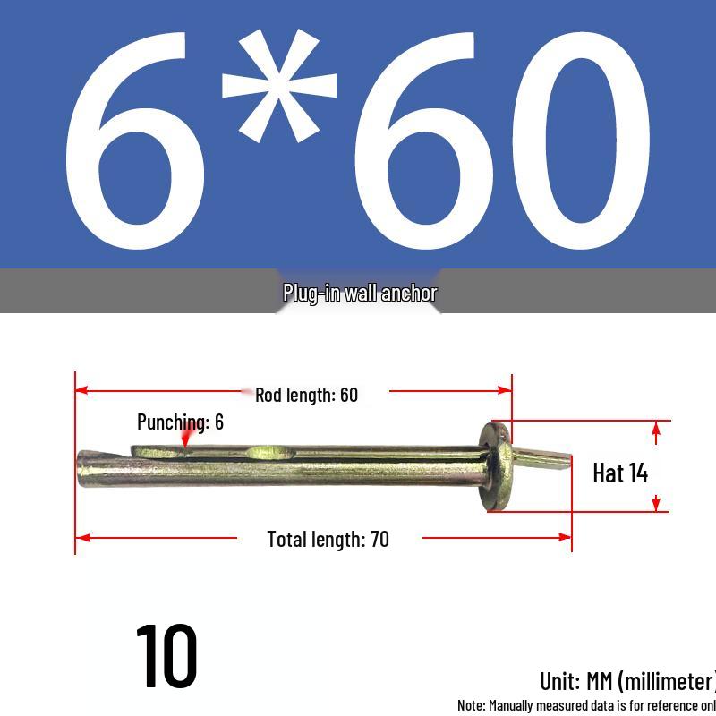 Aluminum Rivet Insert for Gantry Frame with Expansion Bolt and Wall Plug
