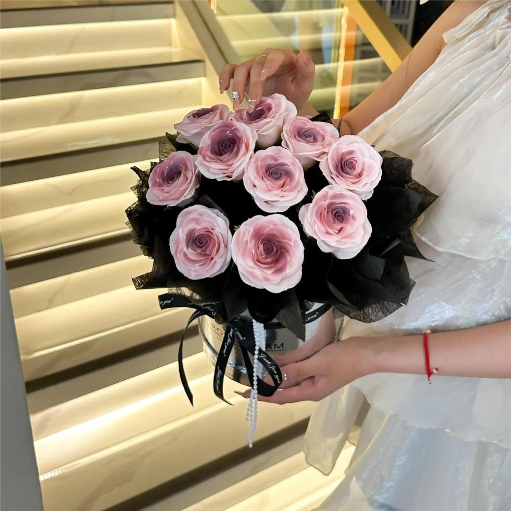 Valentine's Day Eternal Flower Rose Plum Sauce Bouquet Birthday Gift Valentine's Day Gift Companion Gift Festival Gift