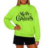 Ladies' Fashionable Casual Round Neck Long Sleeved Christmas Printed Hoodie