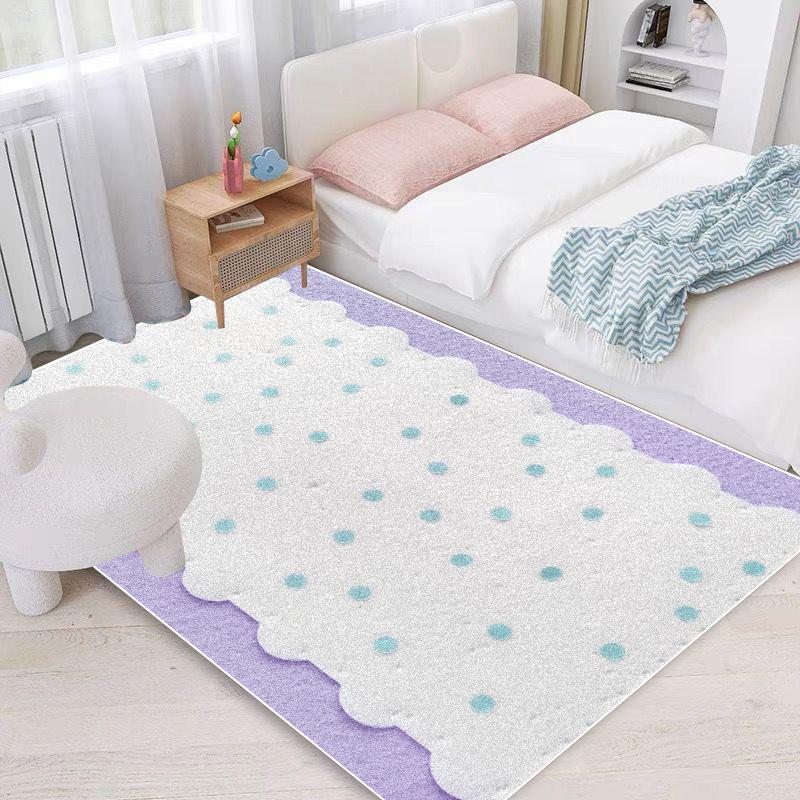 

Cute Purple Plush Carpets for Living Room Plaid Children Bedroom Fluffy Rug Home Decoration Cloakroom Mats Tapis 60*90cm