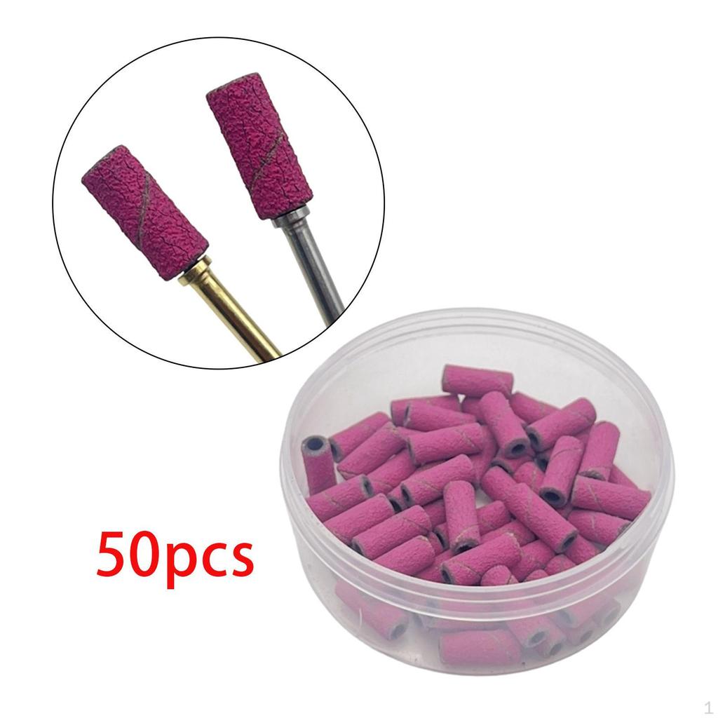 50 Count Mini Sanding Bands for Nail Polish Removal Tool with 3.1mm Fit