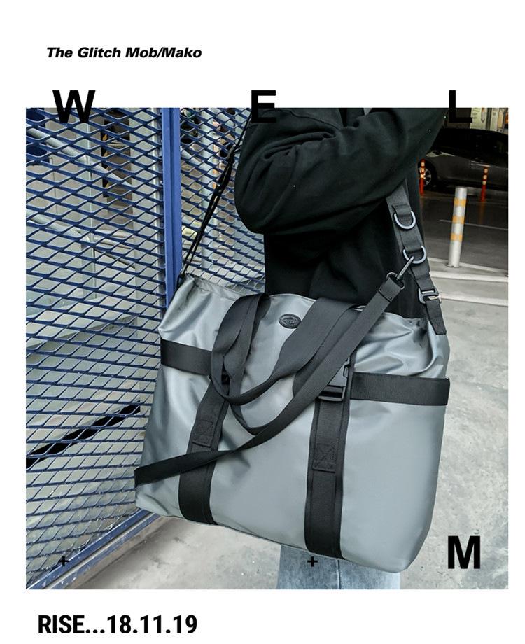 Men's Large Capacity Messenger Bag: Functional Backpack & Shoulder Tote for Laptop and Travel