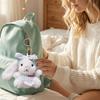 Creative Easter Stuffed Bunny Keychain Bow Rabbit Pendant Bag Charm Dolls Plush Toy Key Ring Gifts