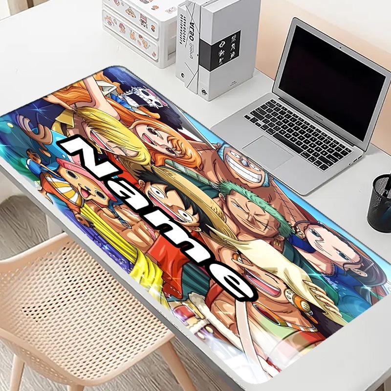 Custom Name Personalized One Piece Pattern Mousepad, Laptop PC Desk Mat, Decorative Desk Mat for Home Keyboard Pad Gift