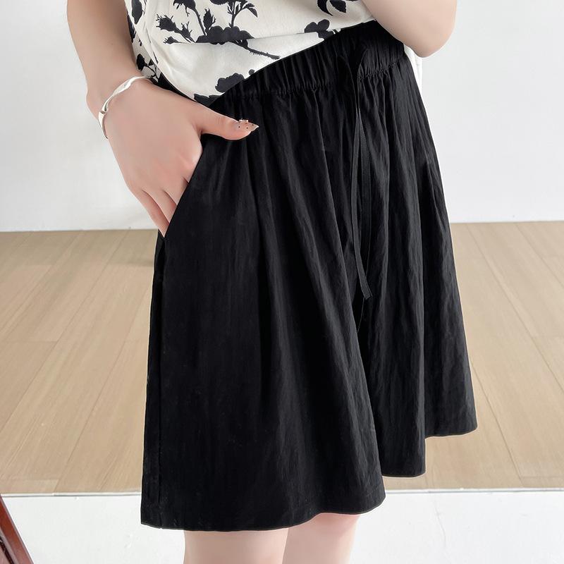 Ice Silk Yamamoto Shorts Women's Summer Thin New High Waist Outside Casual Wide Leg Pants Sports