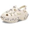 SIMONE ROCHA x Crocs Snow House Comfortable and Versatile Roman Sandals Unisex Cement Grey