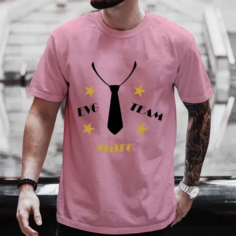 Französisch EVG Team Bräutigam T-Shirts Zukünftige Bräutigam Truppe T-Shirt Trauzeuge Krawatte Grafik Hochzeitsoberteile Freund Junggesellenabschied T-Shirt