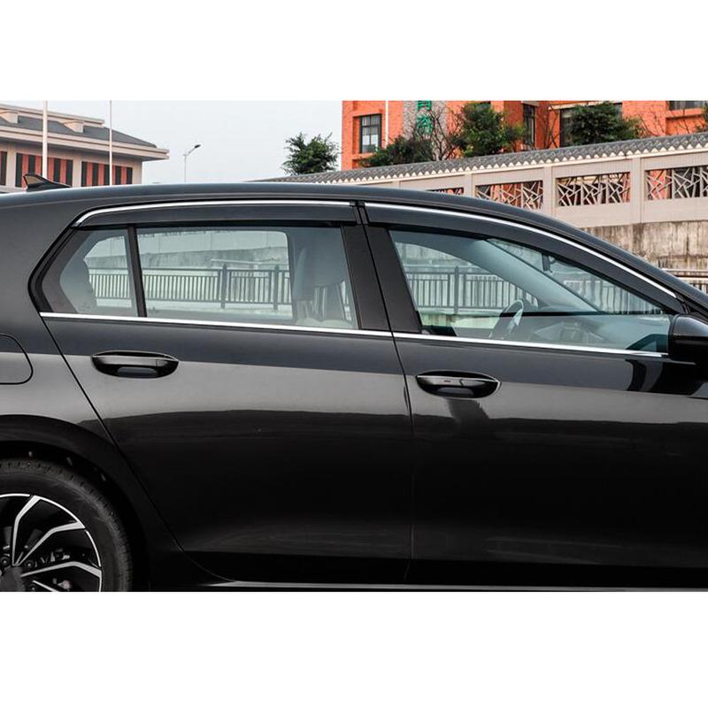Car Body Plastic Window Glass Wind Visor Rain/Sun Guard Vent Frame Parts 4PCs For VW Volkswagen Golf8 Golf 8