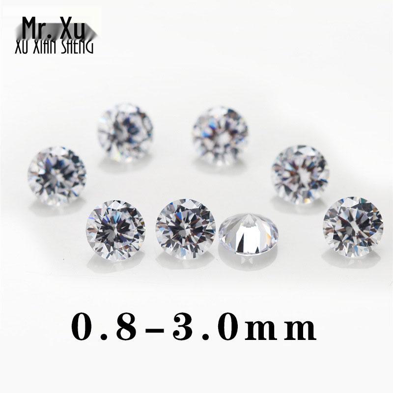 

Mr. Xu Jewelry: Round White Zircon Stones (0.8-3.0mm, AAA Quality) 0.9mm