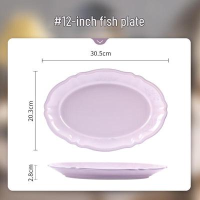 Wuhe Nordic Bone China Lily of the Valley Fish Plate