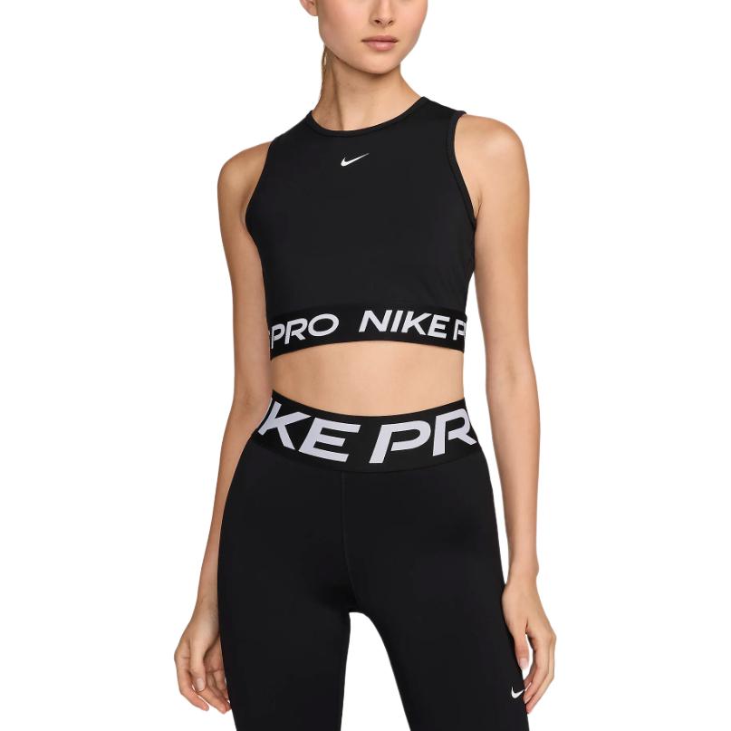 Nike logo-tape cropped performance tank top FZ3616-010 XL