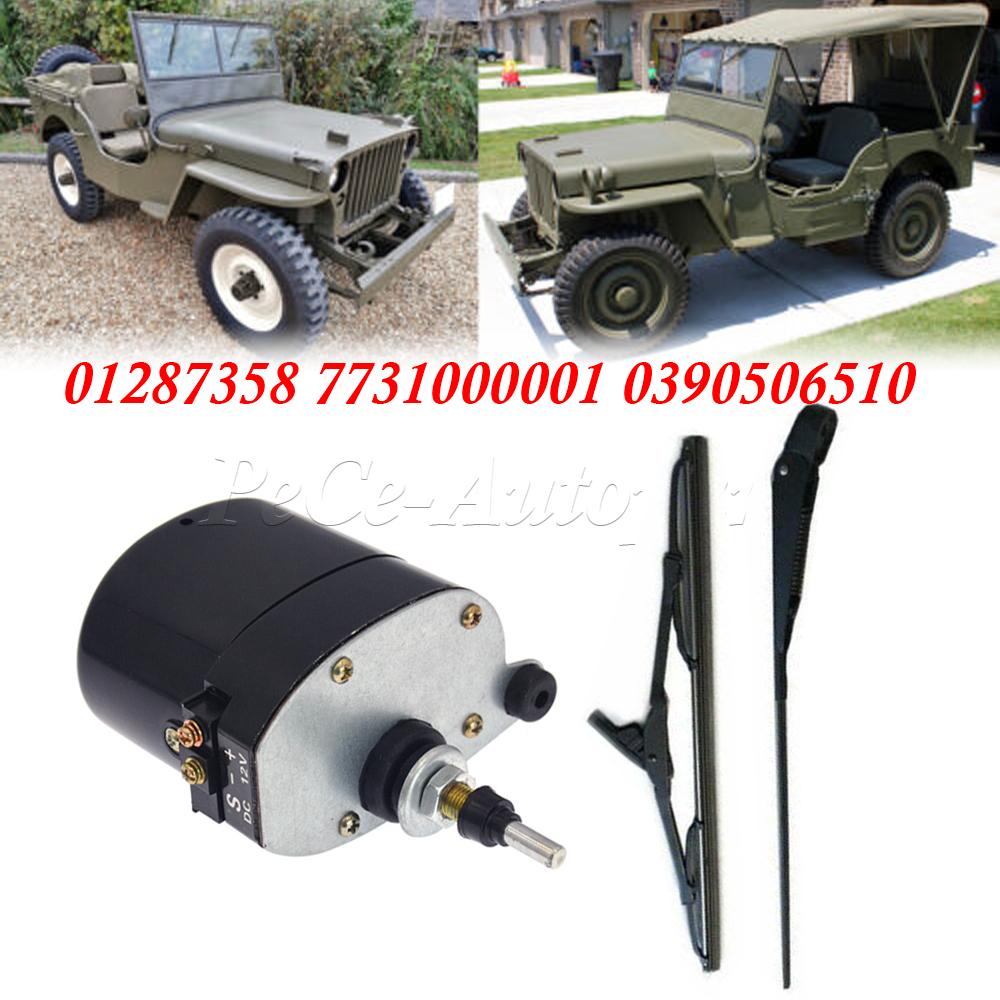 New Universal 12V Windscreen Wiper Motor Or Arm With Blade 01287358 7731000001 0390506510 Fit For Willis Jeep Tractor
