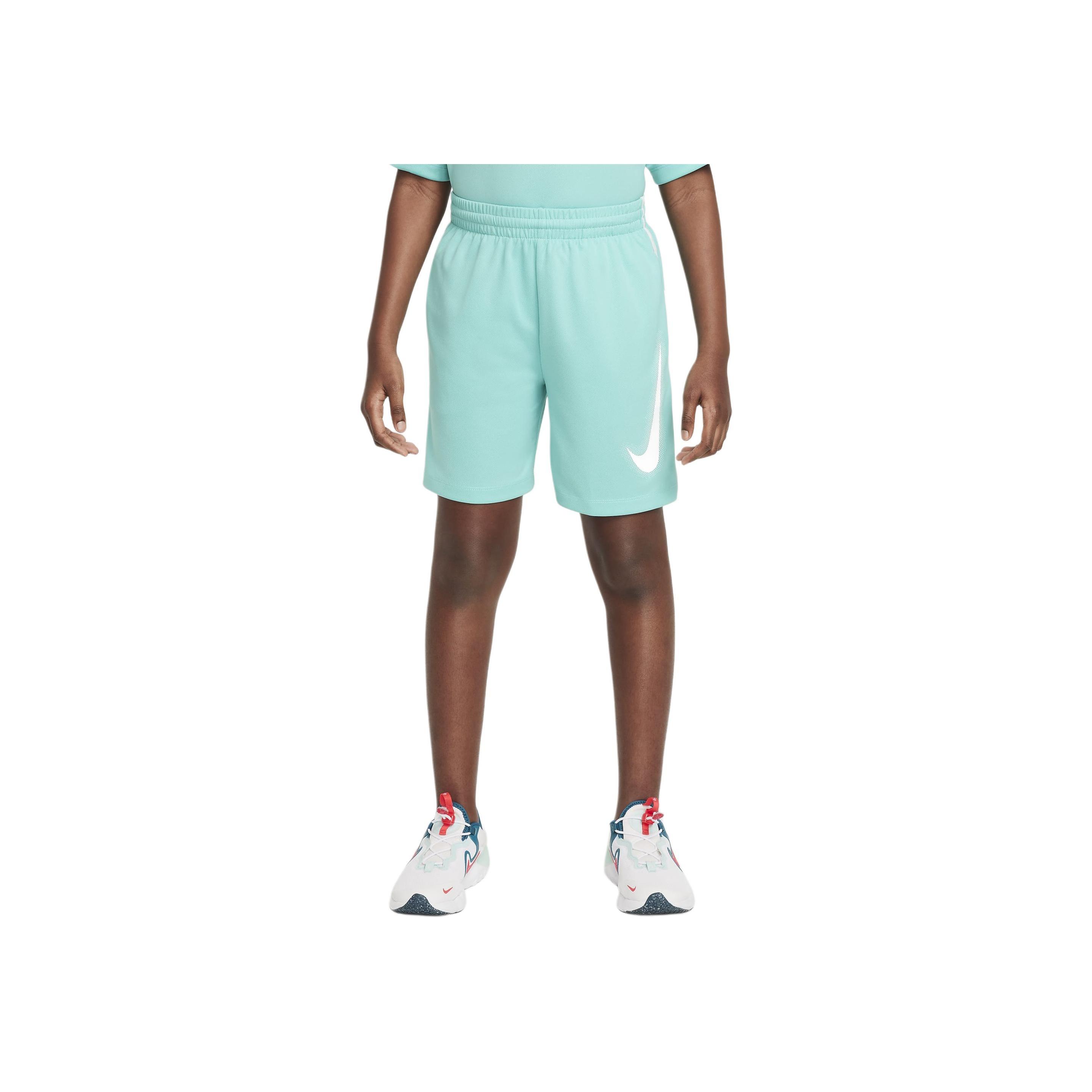 Nike Multi Dri-FIT Comfortable Sweat-Absorbing Breathable Shorts Kids Shorts Green-Frost White DX5361-300 XL