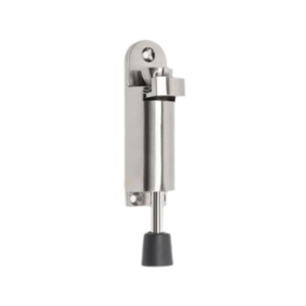 Zinc Alloy Foot Operated Door Holder Adjustable Rust Resistant Telescopic Door Stopper with Rubber Stable Base Foot Stopper