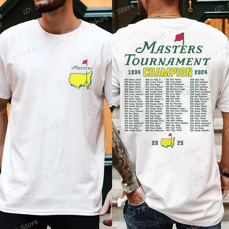 The Masters Golf Tournament Augusta National Champions of Golf TShirt for Men Women Graphic T Shirts Fashion Unisex Tees Tops