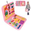Montessori Sensory Board Busy Book Reisespielzeug Vorschulische Lernaktivitäten Pädagogisch für Kleinkinder Kinder Grundlegende Lebenskompetenzspielzeug