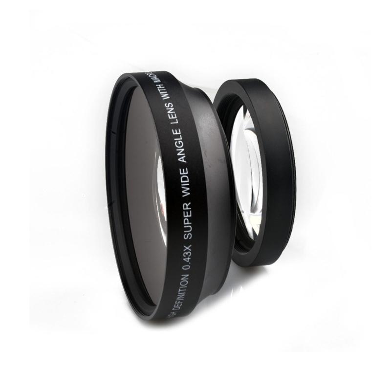 High Definition Wide-angle Macro Lens 67mm 0.43X Optical Glass Ultra Wide Angle Fisheye Lens for Macro Shooting