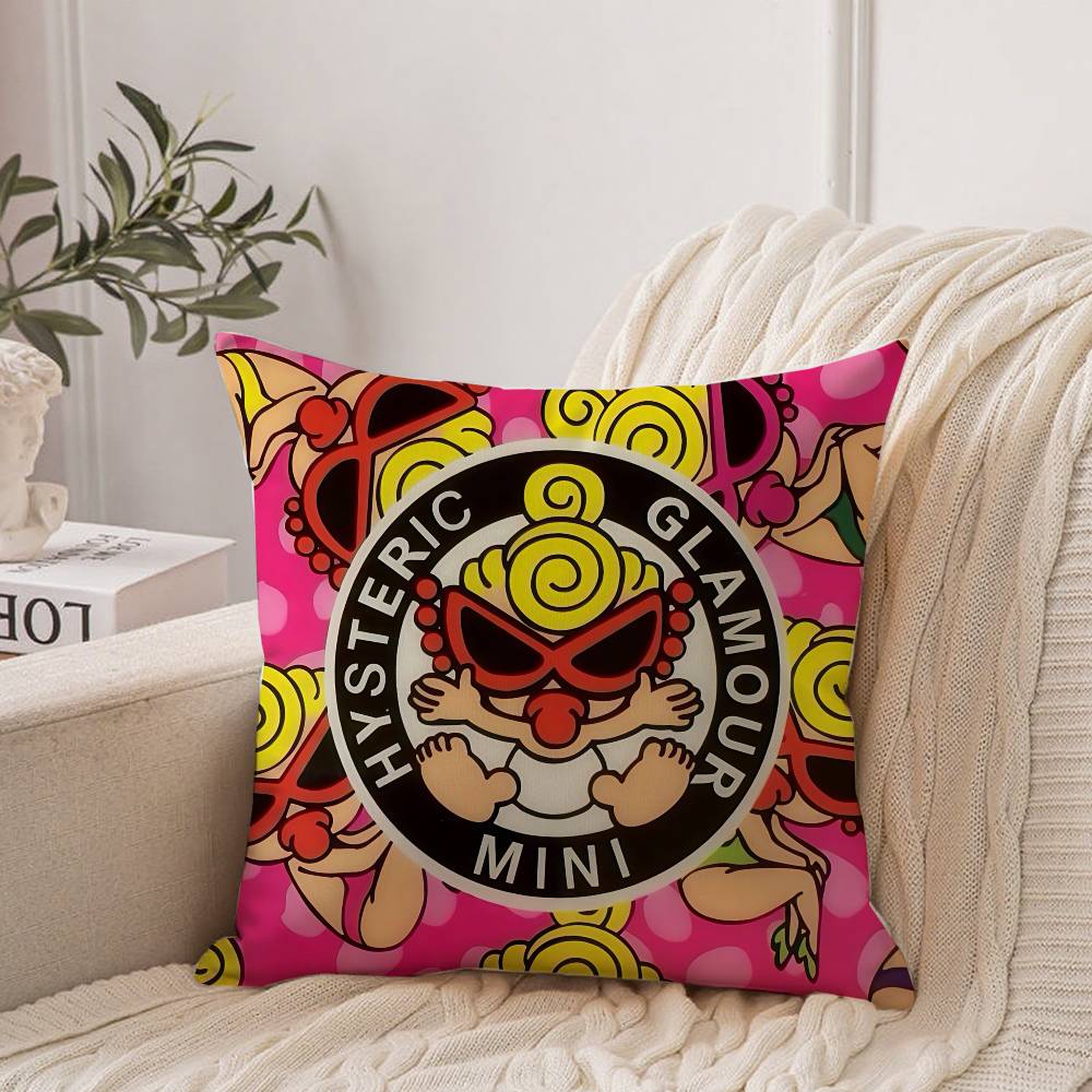 

J-Japan H-Hysteric M-Mini Pillow Case Home Decor Throw For Sofa Bed Car Room Decor Gift Idea 12x12Inch