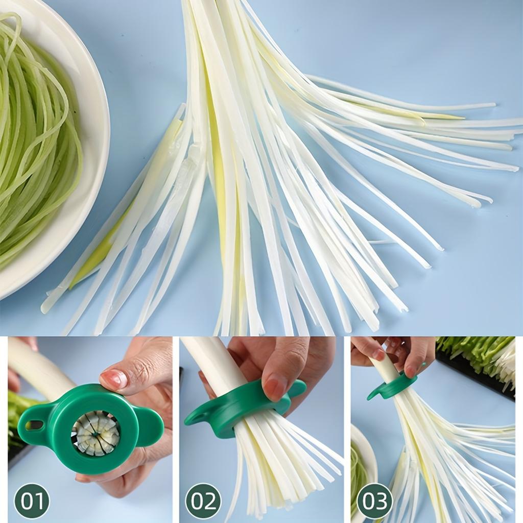 1pc Stainless Steel Manual Onion Chopper - Easy-to-Use, No Power Needed, Durable Kitchen Gadget for Quick & Precise Green Onion & Garlic Shredding,
