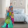Coperta Peluche Go Carina Cartone Animato Tappeto per Pisolino Divano per Soggiorno Stanza T-Teen Ufficio Caldo Stanza da Letto T-Titans Compleanno Casa Viaggio Regali per Bambini