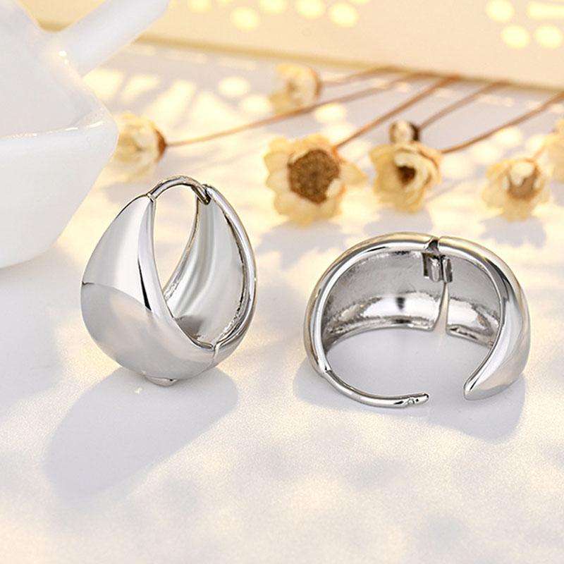 Trendige Schlichte Sterling Silber Creolen für Damen Herren Kreis Rund Vergoldet Minimalistische Ohrringe Party Geschenke