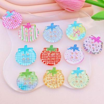 Neue Harzknöpfe Vintage Floral Kleidungsornamente DIY Süßes Puppenzubehör