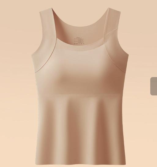 Women's Seamless Thermal Vest, Cloud-Like Base Layer for Fall Winter, Color One-Piece Top