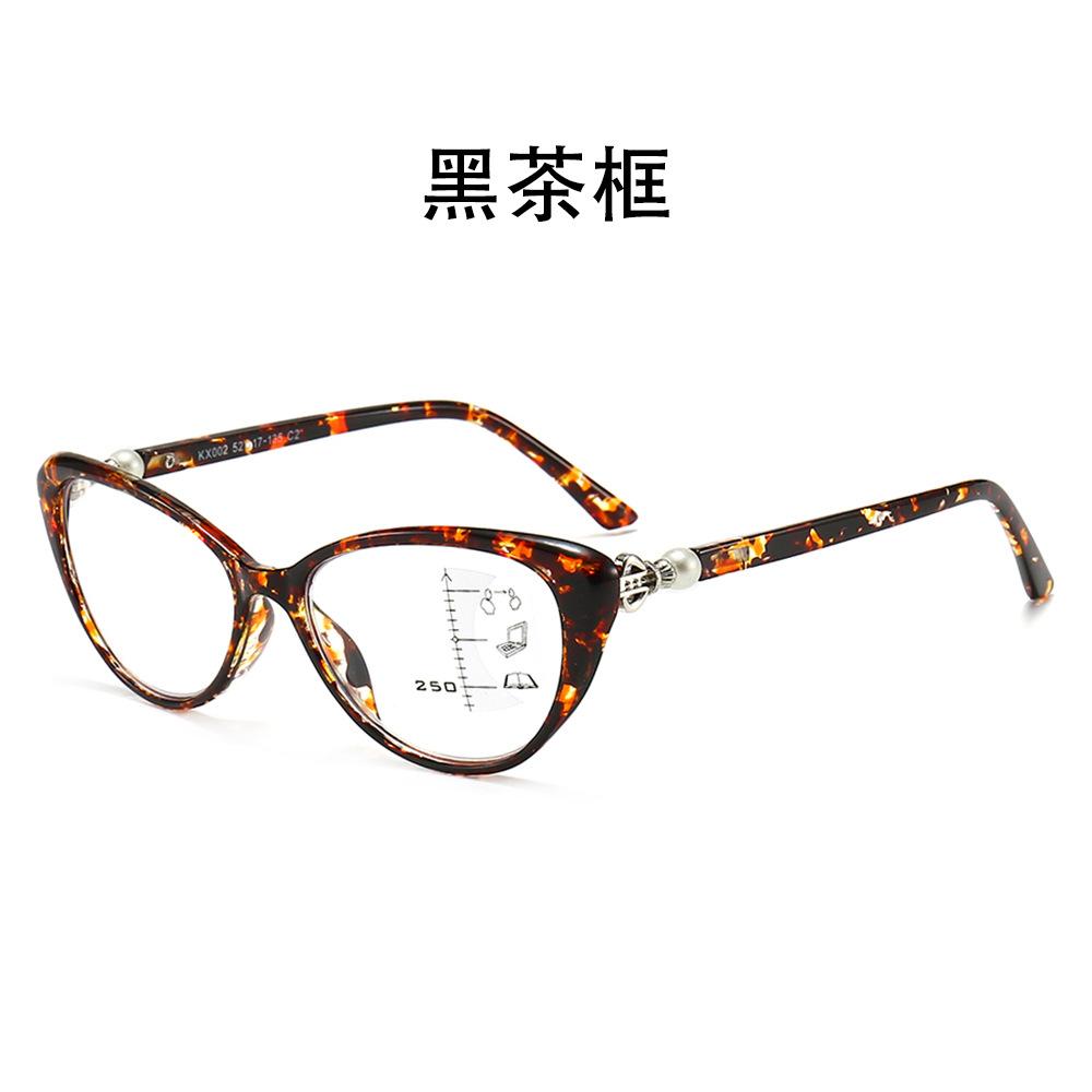 

Модные очки для чтения с прогрессивными мультифокальными линзами и защитой от синего света для использования как вблизи, так и вдаль +4.0