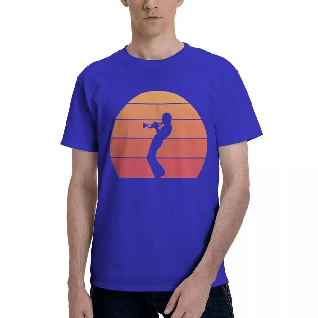Miles Davis Trumpet Sunset 100% Cotton Casual Breathable Confortable Vintage New Gifts And T-Shirts Graphic Tee