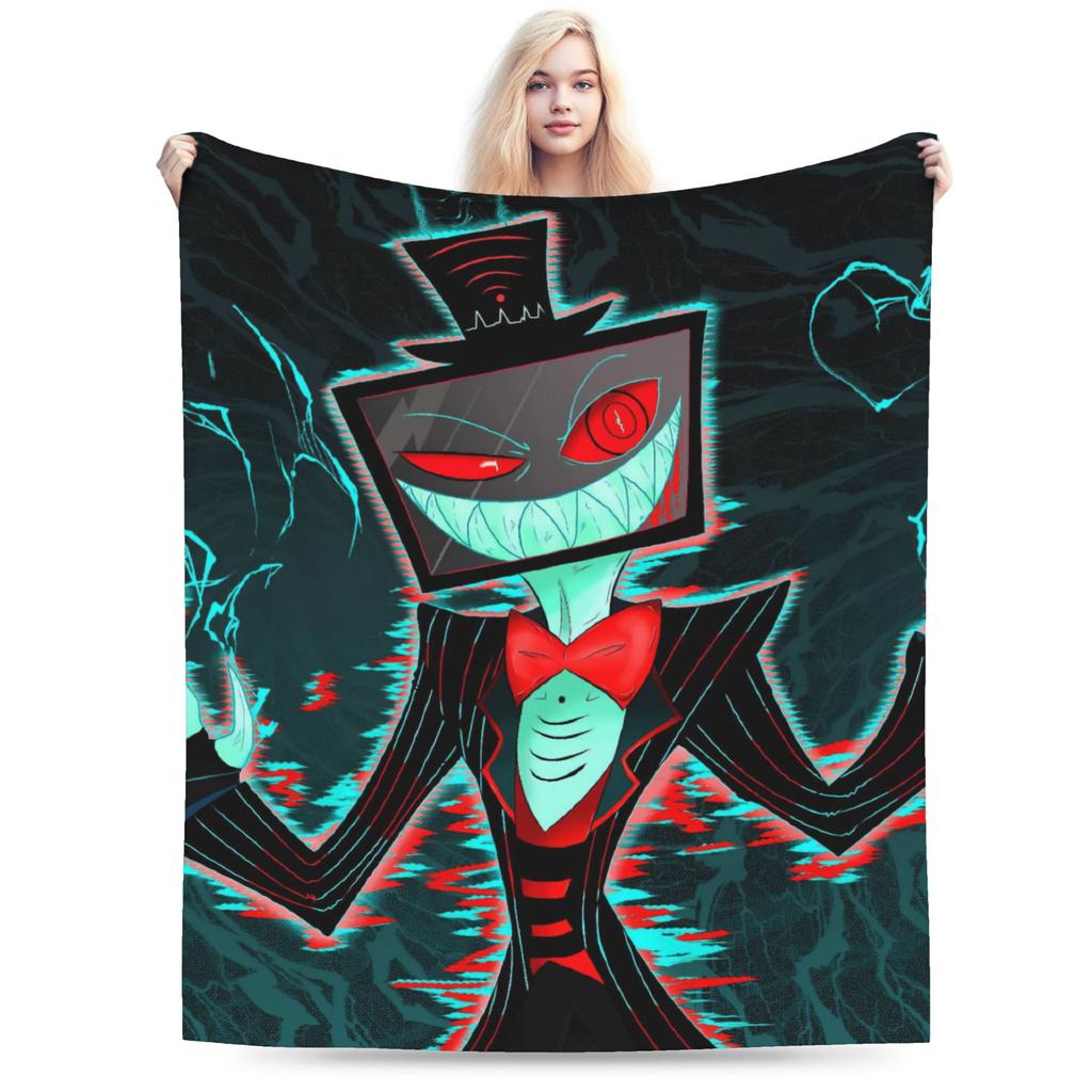 Cartoon Hazbins Hotels Vox Blankets Fleece Decoration Breathable Super Warm Throw Blanket for Bedding Office Plush Thin Quilt
