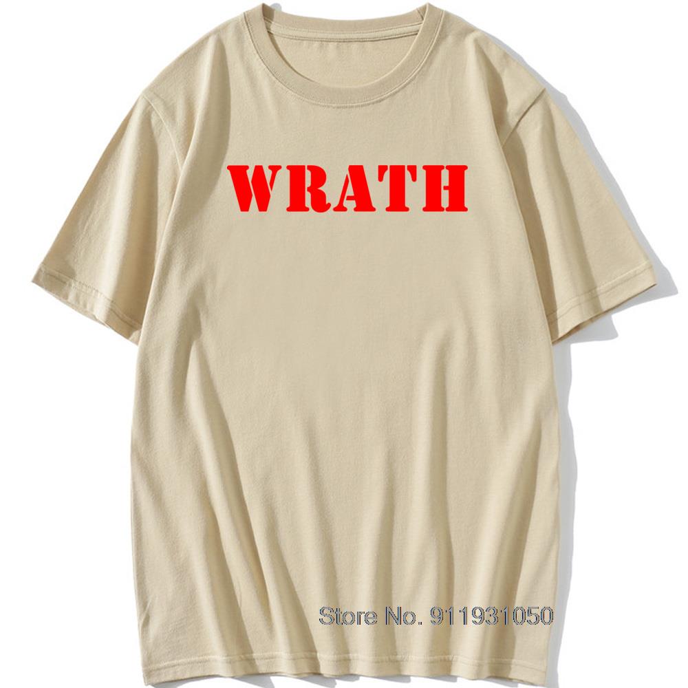 Limited WRATH Natural Selection Logo Design Graphic Men Black T-Shirt Summer Fashion Streetwear O Neck 100% Cotton Short Sleeve