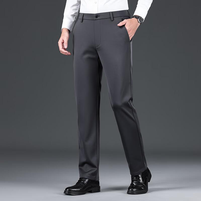Yiliteng Men's Business Casual Straight-Leg Pants YTMSDKY7629