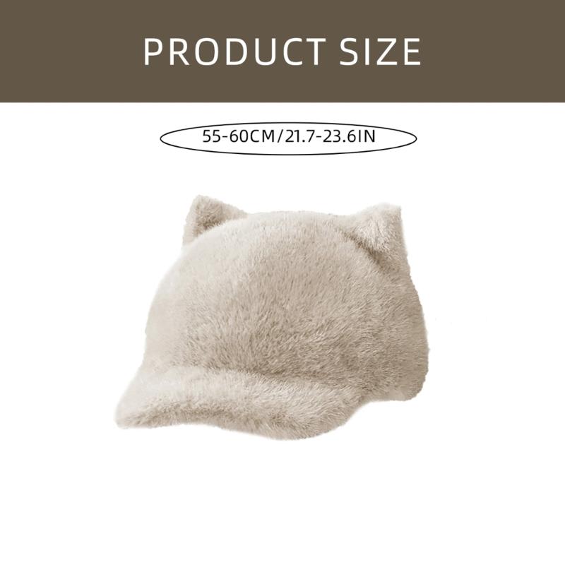 Kitten Baseball Hat for Girls Women Ear Furry Casual Hat for Sports Gym Mountain Camping Hat Outdoor Activity